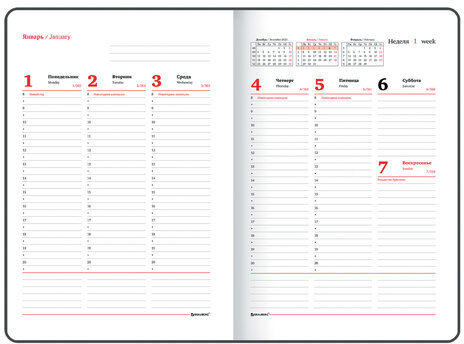 Еженедельник датированный 2024 БОЛЬШОЙ ФОРМАТ А4 210х297 мм, BRAUBERG "Wood", под кожу, синий, 115011