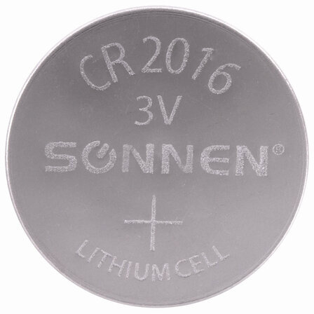 Батарейка SONNEN Lithium, CR2016, литиевая, 1 шт., в блистере, 451972