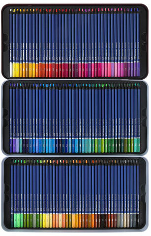 Карандаши художественные цветные акварельные, 120 цветов, 4 мм, металлический кейс, BRAUBERG ART PREMIERE, 181926