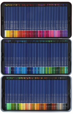 Карандаши художественные цветные акварельные, 120 цветов, 4 мм, металлический кейс, BRAUBERG ART PREMIERE, 181926