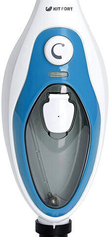Паровая швабра KITFORT KT-1004-1, 1500 Вт, 1 бар, объем 0,35 л, голубая