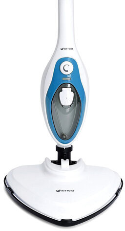 Паровая швабра KITFORT KT-1004-1, 1500 Вт, 1 бар, объем 0,35 л, голубая