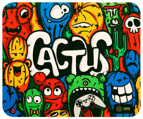 Коврик для мыши CACTUS "Colorful Cacti", 300x250x3 мм, CS-MP-D03M