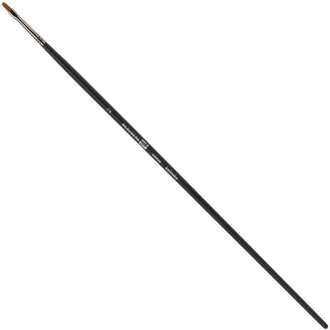 Кисть художественная проф. BRAUBERG ART CLASSIC, колонок, плоская, № 2, длинная ручка, 200936