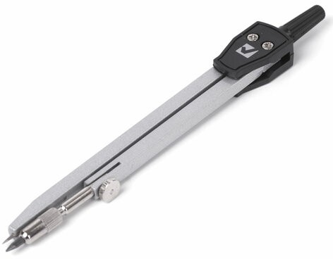 Готовальня BRAUBERG "Architect", 4 предмета: циркуль 135 мм, держатель для карандашей, точилка, грифель, 210657