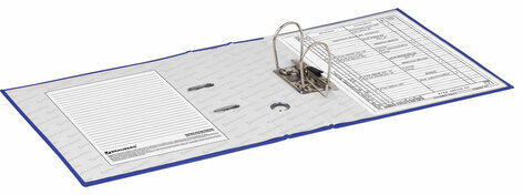 Папка-регистратор BRAUBERG, ламинированная, 75 мм, синяя, 222069