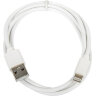 Кабель белый USB 2.0-Lightning, 1 м, SONNEN, медь, для передачи данных и зарядки iPhone/iPad, 513559