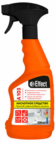 Средство для удаления известкового налета и ржавчины кислотное 500 мл, EFFECT "Alfa 103", триггер, 26194