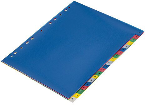 Разделитель пластиковый широкий BRAUBERG А4+, 20 листов, цифровой 1-20, оглавление, цветной, 225623