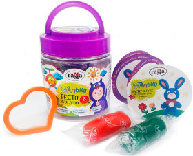 Пластилин на растительной основе (тесто для лепки) ГАММА &quot;Малыш&quot;, 8 цветов, 200 г, формочка, 211218_04