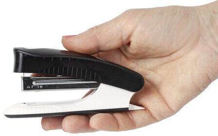 Степлер №10 BRAUBERG "METROPOLIS", до 20 листов, с антистеплером, черный, 228750