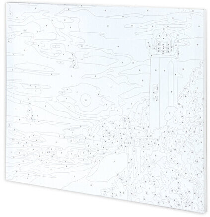 Картина по номерам 40х50 см, ОСТРОВ СОКРОВИЩ "Морской закат", на подрамнике, акриловые краски, 3 кисти, 662498