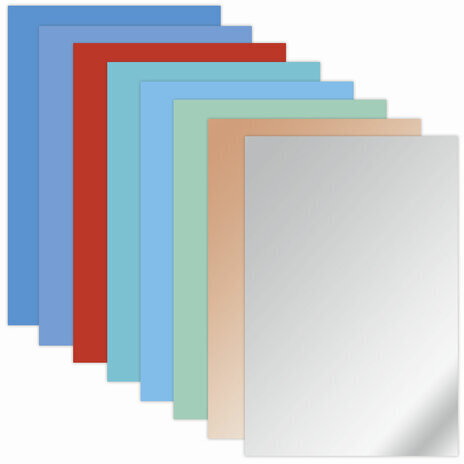 Цветная бумага А4 МЕЛОВАННАЯ ПЕРЛАМУТРОВАЯ, 8 листов 8 цветов, в папке, ЮНЛАНДИЯ, 200х290 мм, "ПОПУГАЙ", 111325