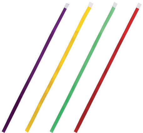 Закладки-ляссе "РАДУГА" для книг А5 (длина 28 см) ПИФАГОР, клейкий край, 4 ленты, 111648