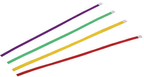 Закладки-ляссе "РАДУГА" для книг А5 (длина 28 см) ПИФАГОР, клейкий край, 4 ленты, 111648