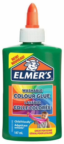 Клей для слаймов канцелярский цветной (непрозрачный) ELMERS Opaque Glue, 147 мл, зеленый, 2109505