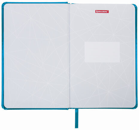 Ежедневник недатированный А5 138х213 мм BRAUBERG "Holiday" под кожу, 136 л., бирюзовый, 111866