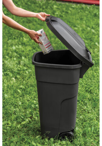 Контейнер 110 литров для мусора, с крышкой, на колесах, 84х54х58 см, пластиковый, PLAST TEAM, РТ9957