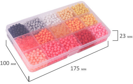 Аквамозаика 30 цветов 12000 бусин, с трафаретами, инструментами, аксессуарами, BRAUBERG KIDS, 664917