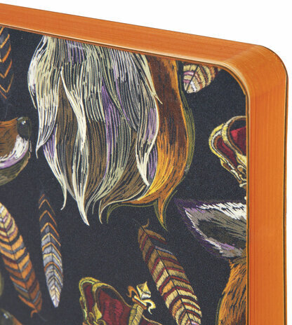 Ежедневник недатированный А5 (138х213 мм), BRAUBERG VISTA, под кожу, гибкий, 136 л., "Fox king", 112023