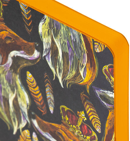 Ежедневник недатированный А5 (138х213 мм), BRAUBERG VISTA, под кожу, гибкий, 136 л., "Fox king", 112023