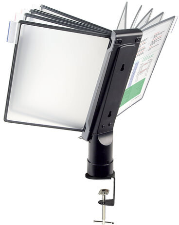 Демосистема настольная на 10 панелей, со струбциной, с 10 серыми панелями А4, BRAUBERG, 231239