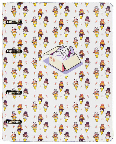 Тетрадь на кольцах А5 (180х220 мм), 80 л., под кожу, BRAUBERG VISTA, "Meow", 112127