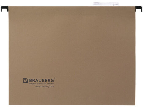 Подвесные папки А4 (350х245 мм), до 300 листов, КОМПЛЕКТ 10 шт., картон, BRAUBERG (Италия), 231788