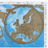 Политическая скретч-карта мира "Путешествия" 86х60 см, 1:37,5М, в тубусе, BRAUBERG, 112391