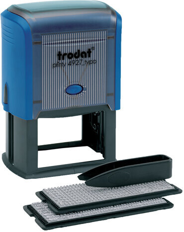 Датер самонаборный, 6 строк+дата, оттиск 60х40 мм, синий, TRODAT 4727, кассы в комплекте, 53333