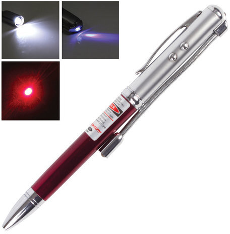 Указка лазерная, радиус 200 м, красный луч, LED-фонарь, стилус, детектор купюр, ручка, TD-RP-36