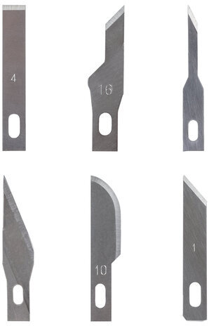 Нож макетный ОСТРОВ СОКРОВИЩ, 6 разновидностей лезвий, металл, пластиковый футляр, 237161