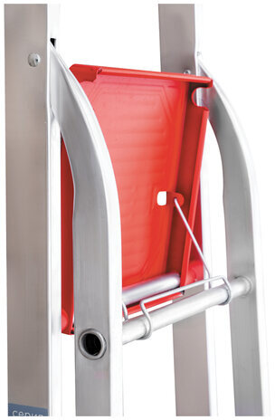 Стремянка алюминиевая 5 ШИРОКИХ СТУПЕНЕЙ 13 см, площадка 1,1 м, нагрузка 225 кг, вес 5,1 кг, НОВАЯ ВЫСОТА, НВ, 5110105/3117105