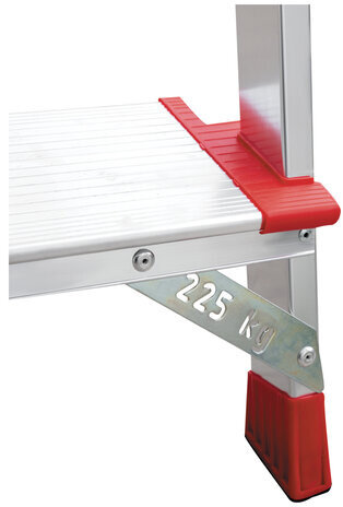 Стремянка алюминиевая 5 ШИРОКИХ СТУПЕНЕЙ 13 см, площадка 1,1 м, нагрузка 225 кг, вес 5,1 кг, НОВАЯ ВЫСОТА, НВ, 5110105/3117105