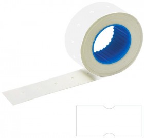 Этикет-лента 21х12 мм прямоугольная, белая, КОМПЛЕКТ 5 рулонов по 600 шт., BRAUBERG, 114207