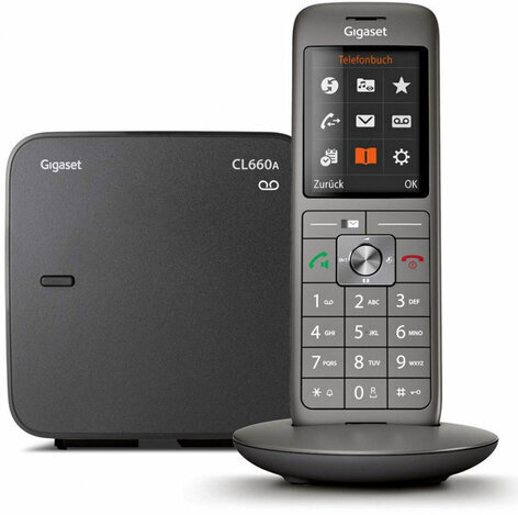 Радиотелефон Gigaset CL660A, память 400 номеров, АОН, повтор, часы, черный, S30852H2824S321