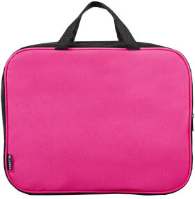 Папка на молнии с ручками STAFF EVERYDAY, А4, ширина 80 мм, полиэстер, розовая, 270743