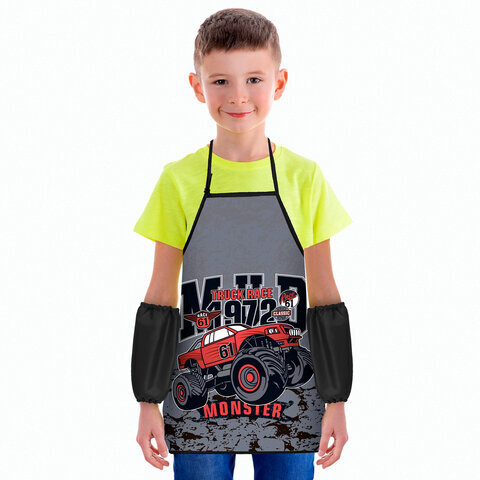 Фартук с нарукавниками ЮНЛАНДИЯ, 45х54 см, "Truck race", 271046