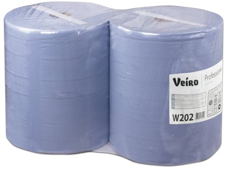 Бумага протирочная VEIRO (Система W1), КОМПЛЕКТ 2 шт., 1000 листов в рулоне, 33х35 см, 2-слойная, Comfort, W202