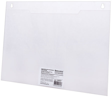 Подставка настенная для рекламных материалов ГОРИЗОНТАЛЬНАЯ (297х210 мм), А4, BRAUBERG, 290427