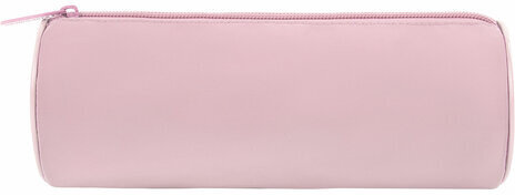 Пенал-тубус BRAUBERG, с эффектом Soft Touch, мягкий, пастельно-розовый, 22х8 см, 272299