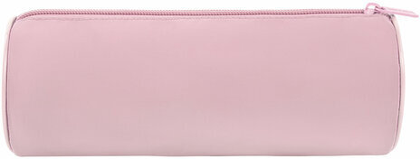 Пенал-тубус BRAUBERG, с эффектом Soft Touch, мягкий, пастельно-розовый, 22х8 см, 272299