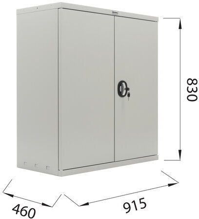 Шкаф металлический (антресоль) BRABIX "MK 08/46", 830х915х460 мм, 24 кг, 1 полка, разборный, 291137, S204BR080102