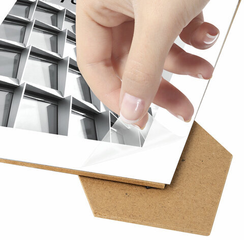 Рамка 15х21 см с паспарту 10х15 см небьющаяся, багет 40 мм, МДФ, BRAUBERG "Malcolm", черная, 391268