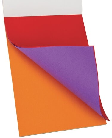 Цветная бумага А4, ТОНИРОВАННАЯ В МАССЕ, 40 листов 8 цветов, склейка, 80 г/м2, ЮНЛАНДИЯ, 210х297 мм, 129890