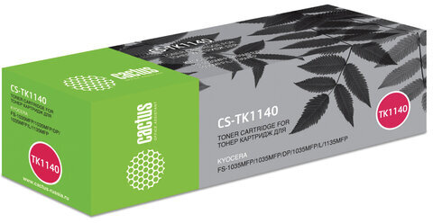 Тонер-картридж CACTUS (CS-TK1140) для KYOCERA FS1035MFP/DP//1135MFP/M2035DN, ресурс 7200 стр.