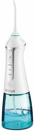 Ирригатор для полости рта KITFORT КТ-2902-1, портативный, емкость резервуара 0,3 л, 2 насадки, белый