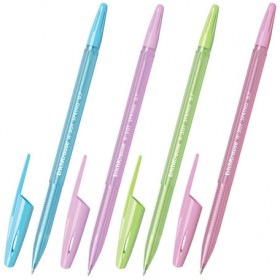 Ручка шариковая ERICH KRAUSE "R-301 Spring", СИНЯЯ, корпус тонированный ассорти, узел 0,7 мм, линия письма 0,35 мм, 31059