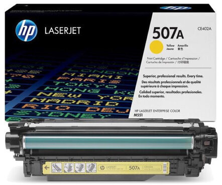 Картридж лазерный HP (CE402A) LaserJet Pro M570dn/M570dw, №507A, желтый, оригинальный, ресурс 6000 страниц