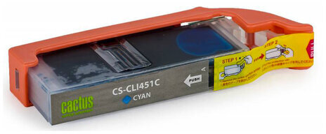 Картридж струйный CACTUS (CS-CLI451C) для CANON Pixma iP7240, голубой